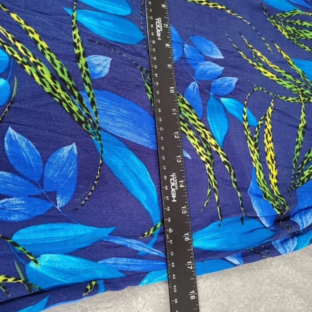 Worthington Maxi Dress Ladies 8P Petite Blue Floral‎ Island Vacation Light